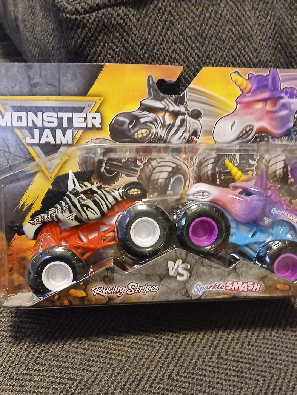 Racing Stripes & Sparkle Smash 2-Pack  Monster Jam Trucks - Series 35